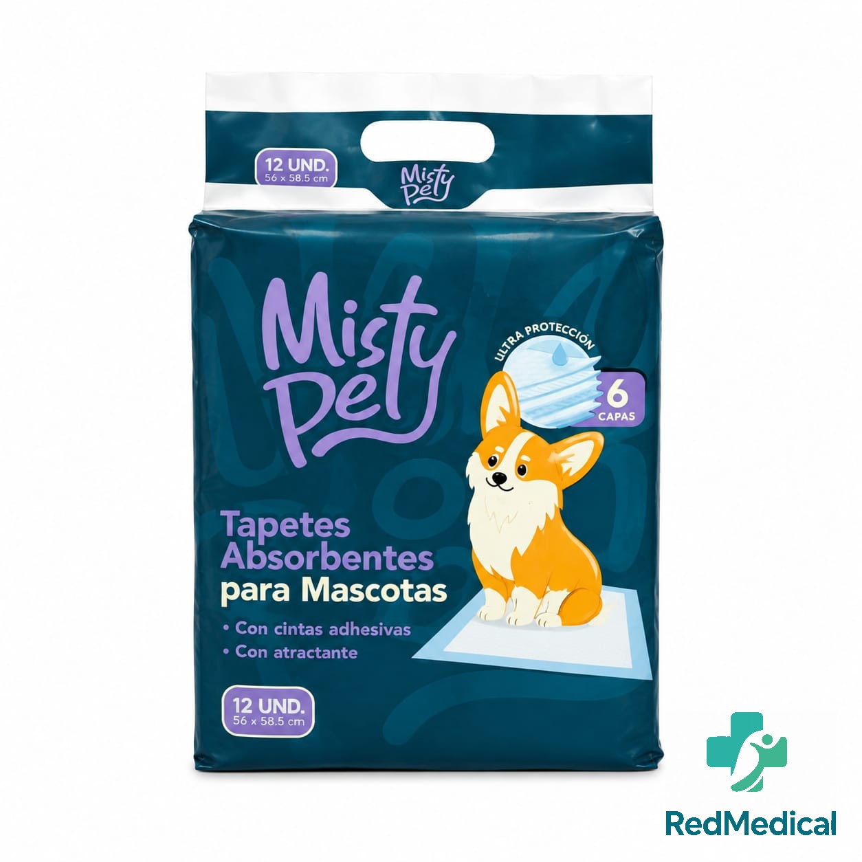TAPETES ABSORBENTES MISTY PET *12UND