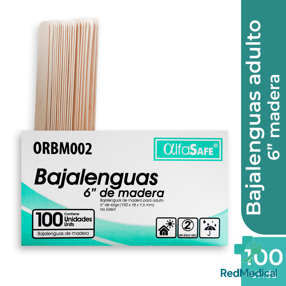 BAJALENGUAS DE MADERA X 100