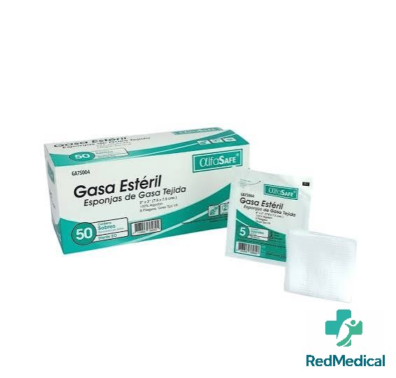 GASA TEJIDA ESTERIL 3X3 X 5 PAQ X 50
