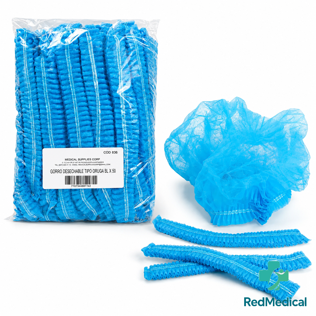 Gorro Tipo Oruga Azul