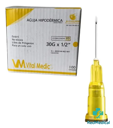AGUJA HIPODERMICA ESTERIL 30G X 1/2