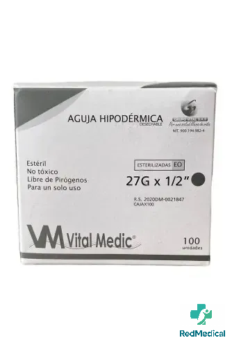 AGUJA HIPODERMICA ESTERIL 27G X 1/2