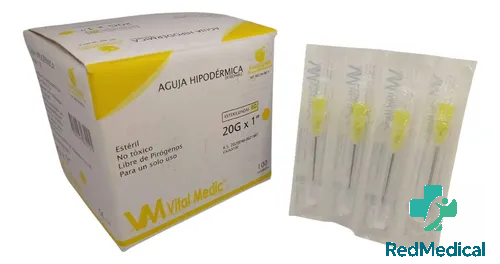 AGUJA HIPODERMICA ESTERIL 20GX1