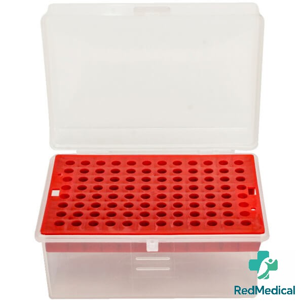 CAJA (RACK)  PARA 96 PUNTAS AMARILLAS
