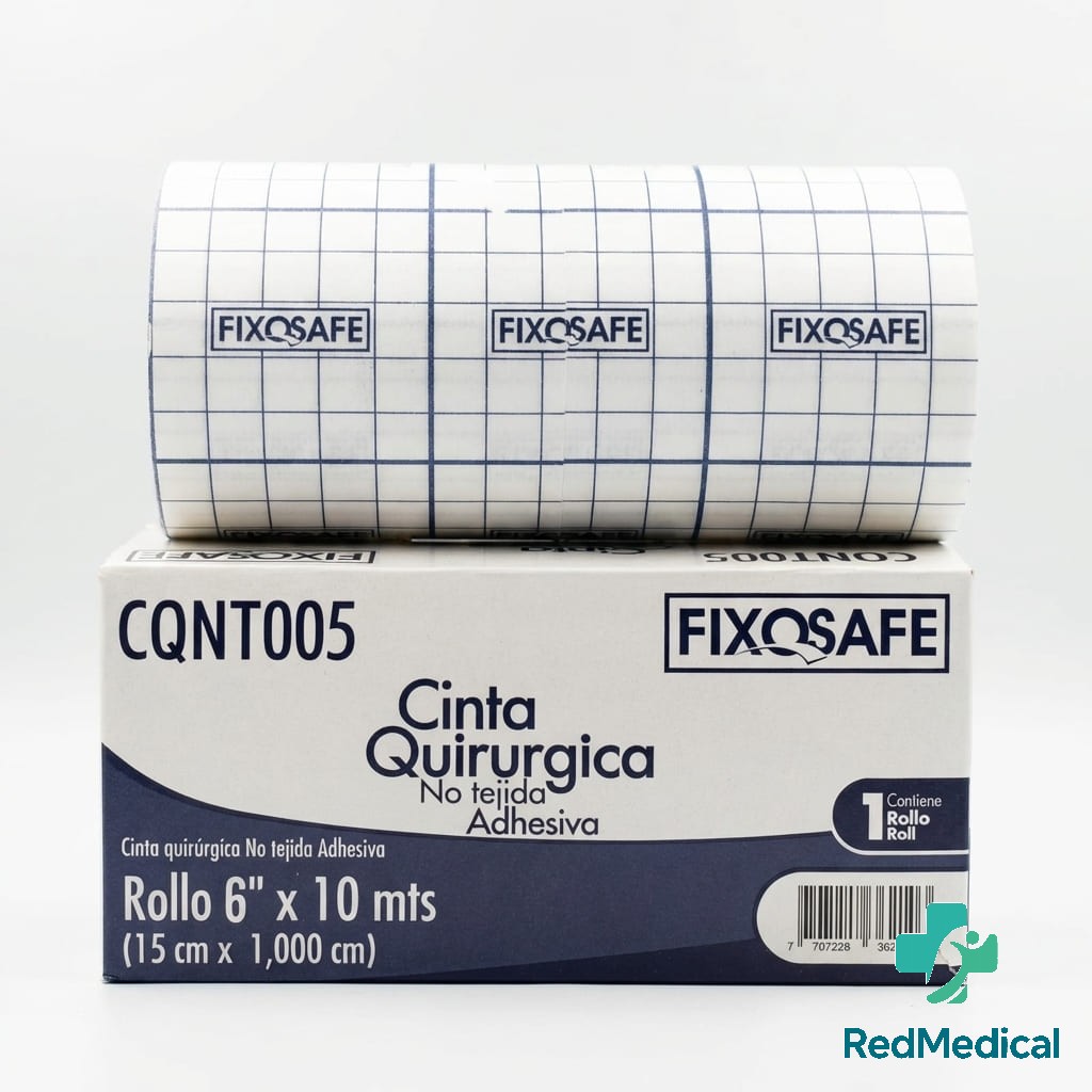 CINTA NO TEJIDA ADHESIVA FIXOSAFE ROLLO 6*10MTS