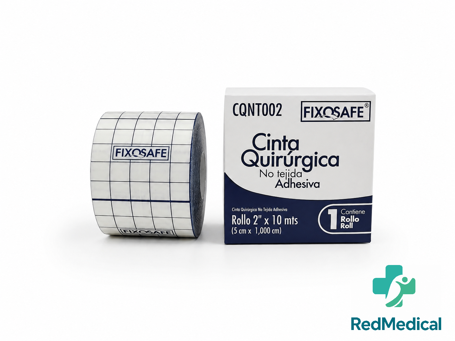 CINTA NO TEJIDA ADHESIVA FIXOSAFE ROLLO 2*10MTS