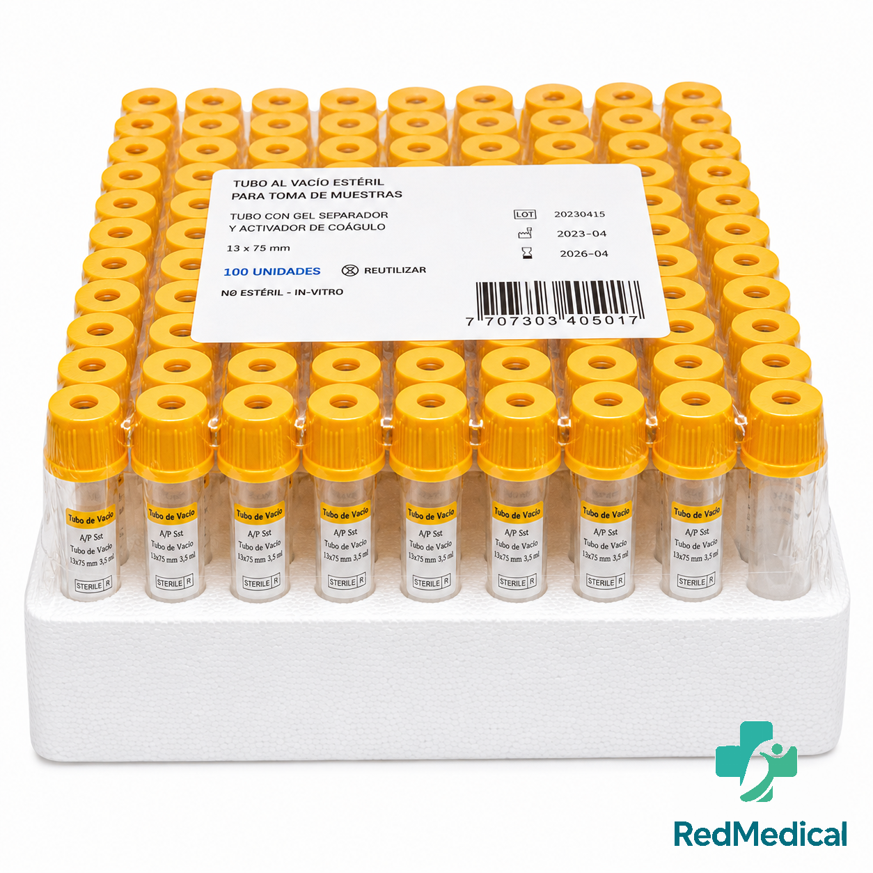 TUBO TAPA AMARILLA 0.5ML