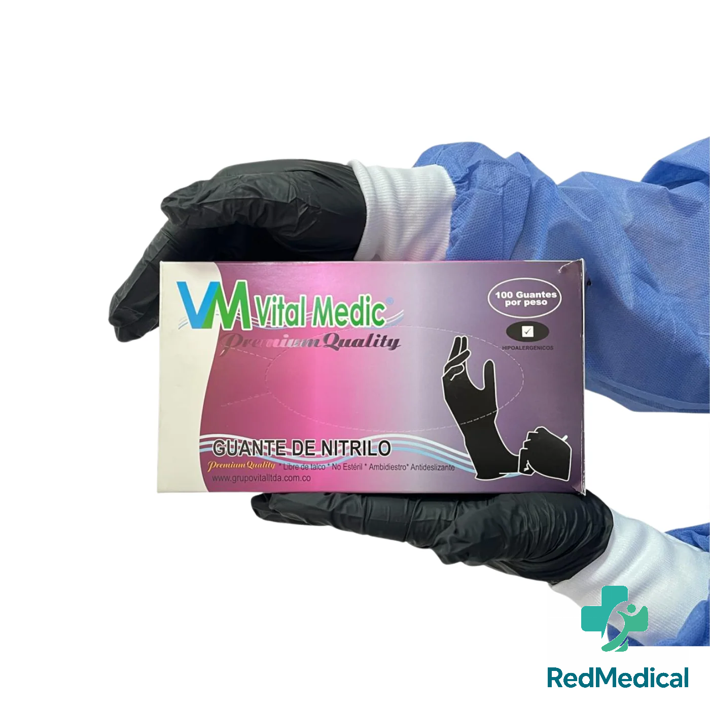 Guantes de Nitrilo M Negro