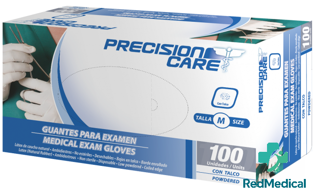 GUANTES LATEX TALLA M PRECISION