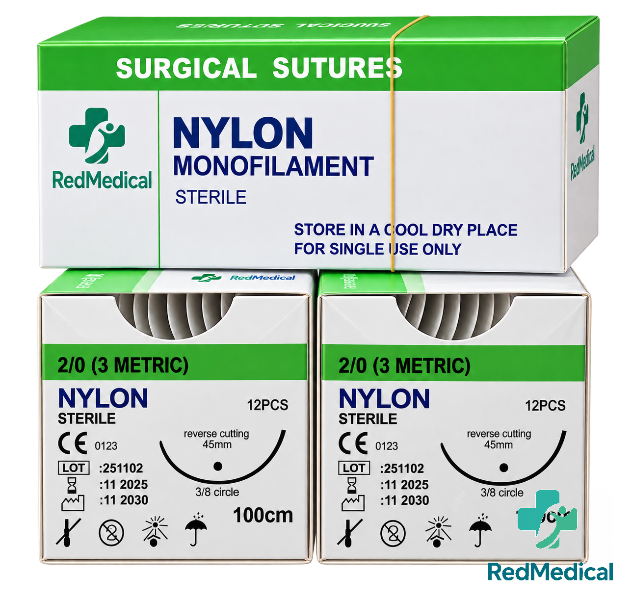 SUTURA NYLON 2-0 (USO VETERINARIO)