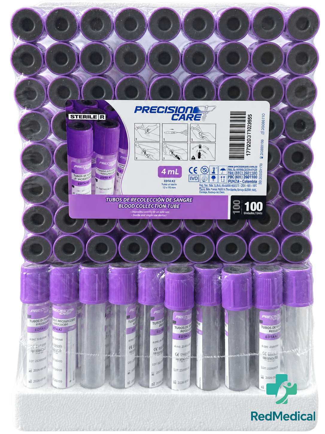 TUBO TAPA LILA 4ML